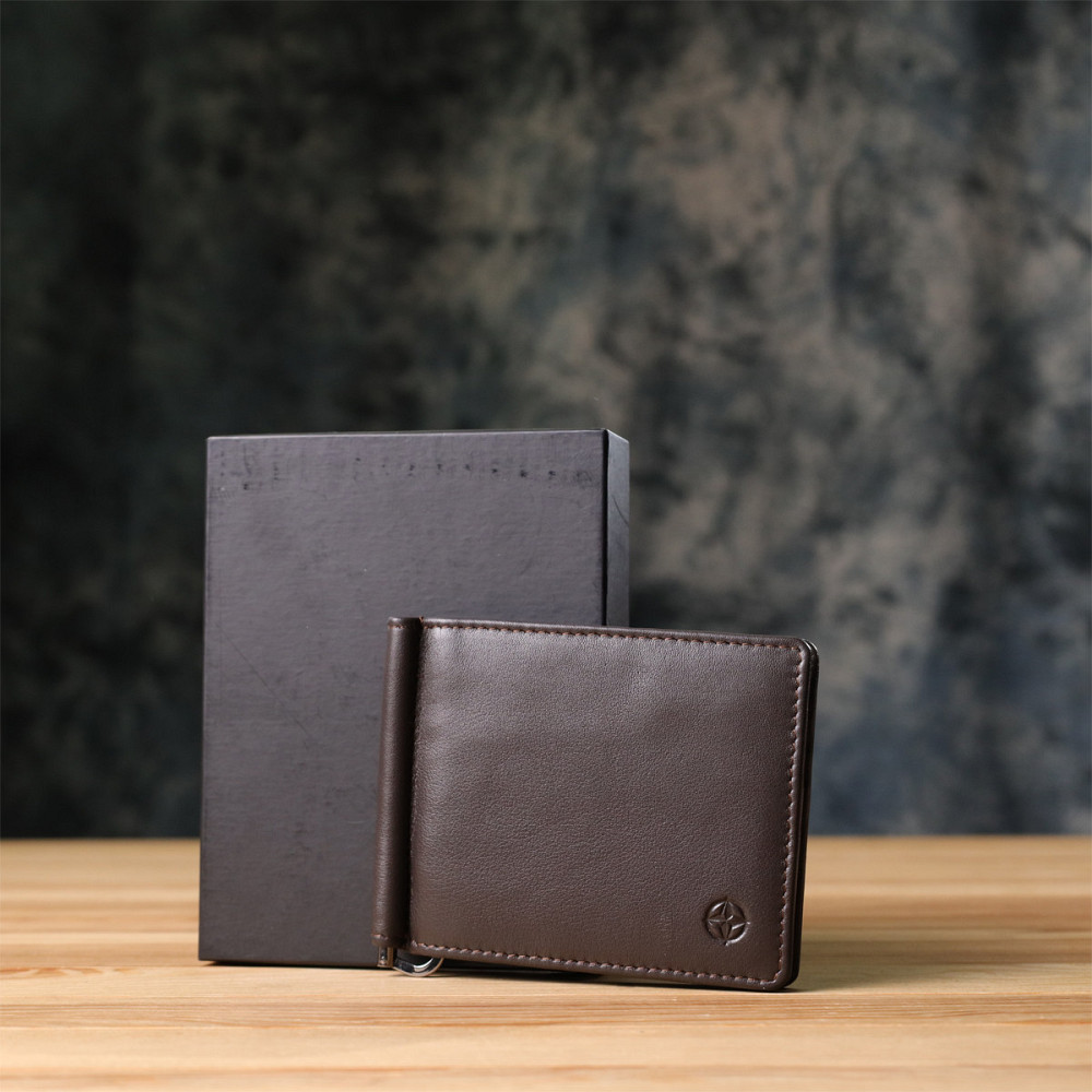 Зажим для денег из мягкой натуральной кожи Tony Perotti 20847_1 (5000 moro) Коричневый Киев - изображение 1