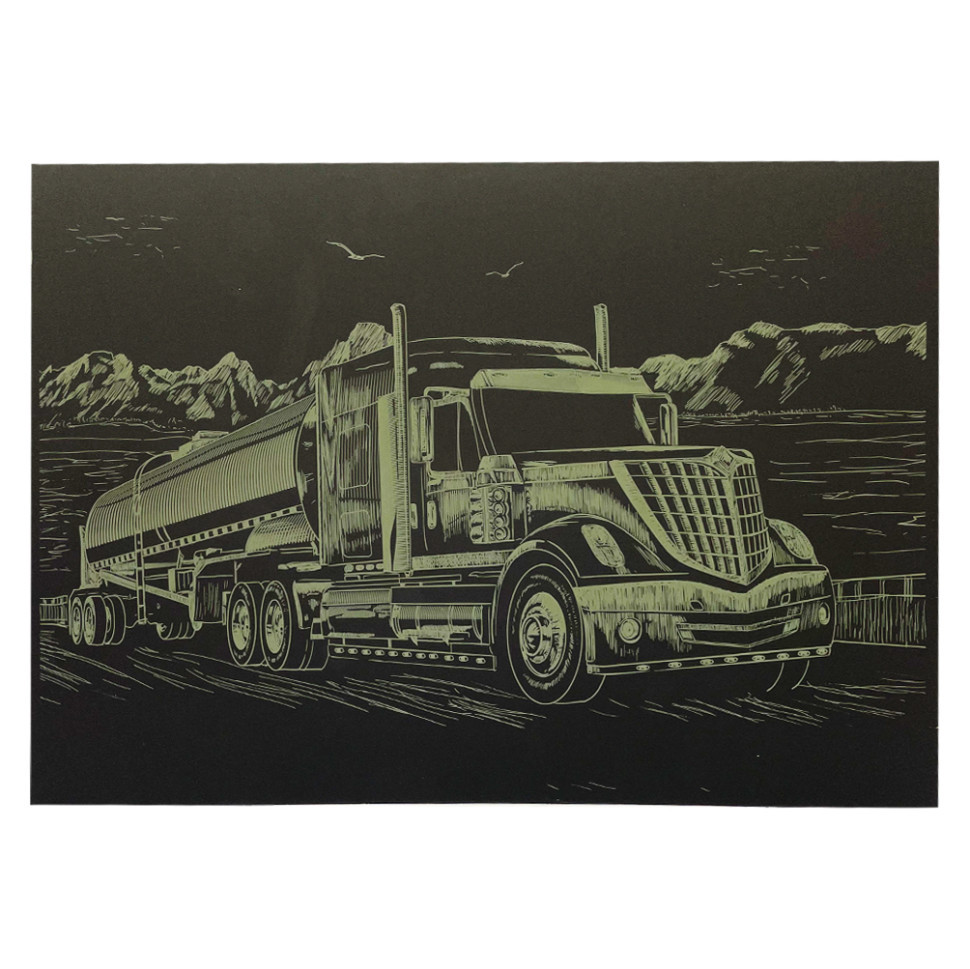 Гравюра А4 "Вантажівка" ГрА4-2з економ варіант в пакеті 29,7х21 см Вінниця - фото 1
