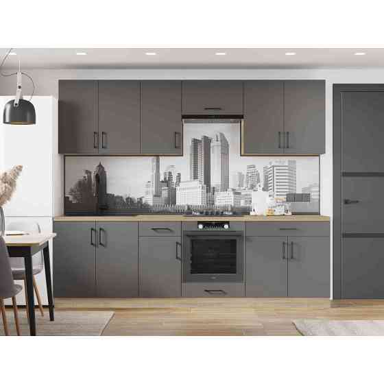 Кухня модульна Эверест Оптима набор №6 Графит 2,6 м (без столешницы) (DTM-5714) Львов