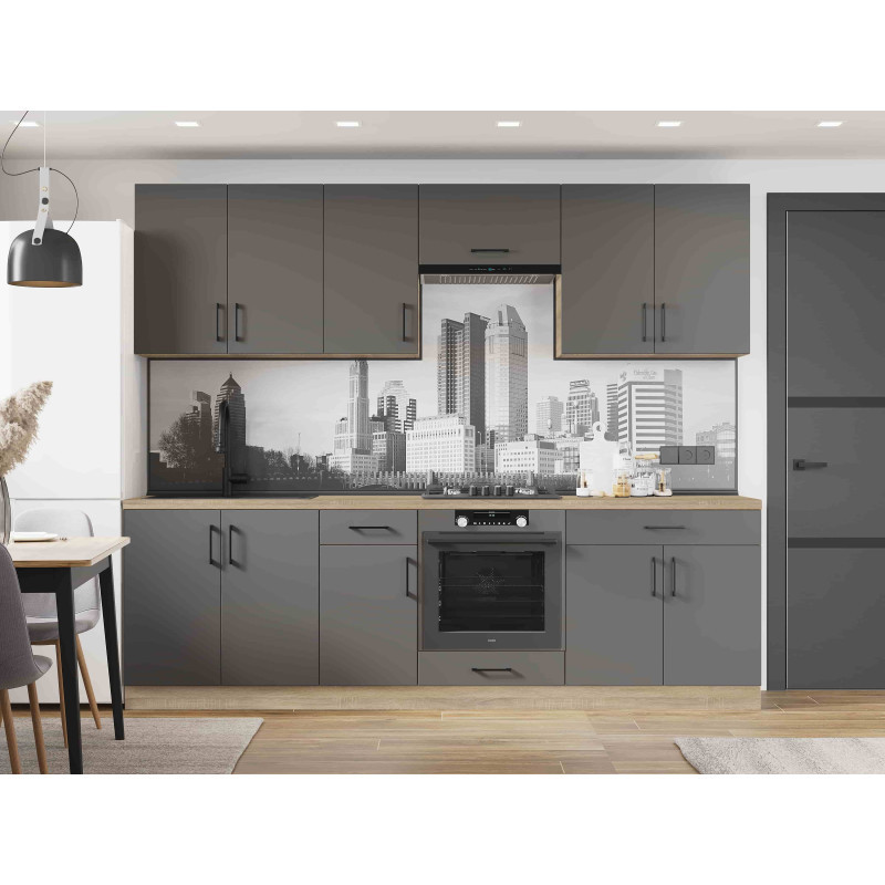 Кухня модульна Эверест Оптима набор №6 Графит 2,6 м (без столешницы) (DTM-5714) Львов - изображение 1