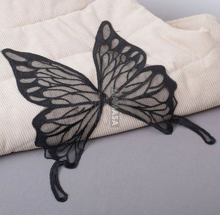 Нашивка на платье аппликация черная Бабочка Киев - изображение 2