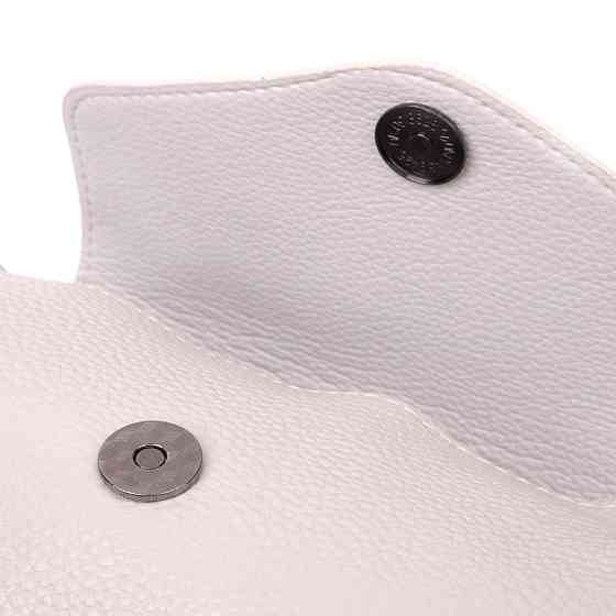 Шкіряна сумка з трикутним клапаном Vintage 22255 Біла Київ