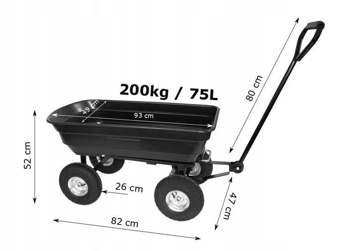 Візок садовий Carruzzo 75 л до 200 кг Київ - фото 6