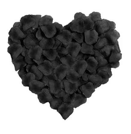 Штучні пелюстки троянд із тканини 200 штук 45 на 40 мм чорний Київ