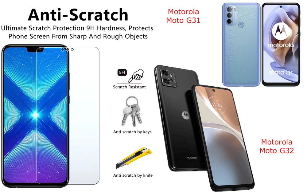 Защитное стекло NeoGlass для Motorola Moto G31, Moto G32 – ультрапрозрачное и устойчивое Киев - изображение 1