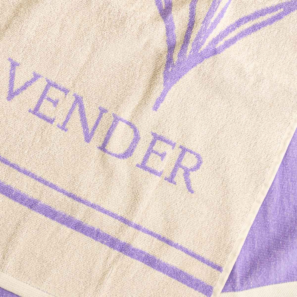 Полотенце для рук и лица махровое двустороннее Лаванда GM Textile 40х70см 400г/м2 (Лавандовый Бежевый) Сумы - изображение 4