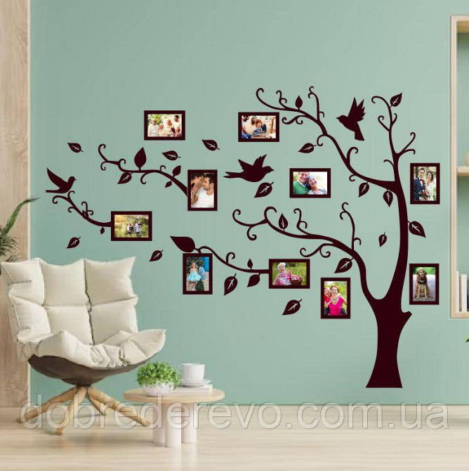Родовое дерево📷 birds 2 дерево  на 10 фото рамок пртицы Вижница - изображение 2