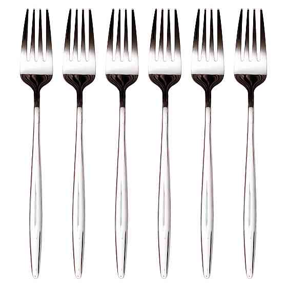 Набір столових виделок 6 штук виделки кухонні з нержавіючої сталі 21 (см) Срібло HP-8-28 Київ