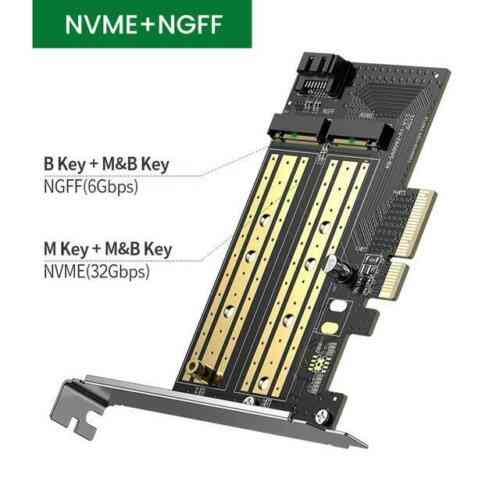 Адаптер Ugreen для встановлення SSD M.2 NVMe + M.2 NGFF у слот PCI-E 3.0 x4 CM302 70504 Николаев