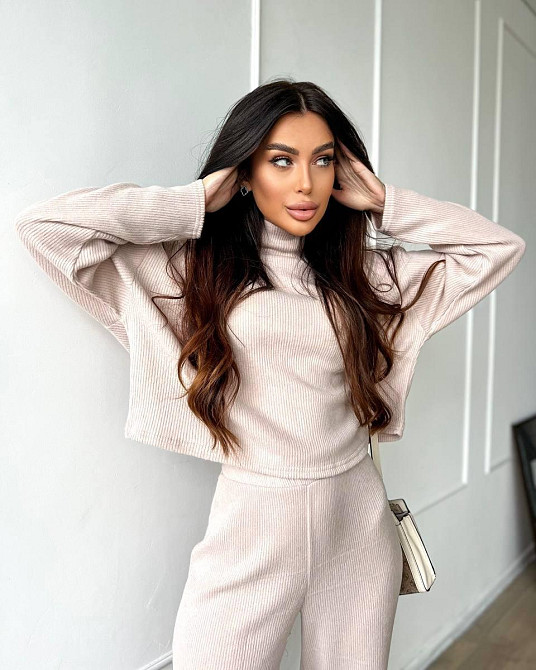 Жіночий теплий базовий костюм: кофта і штани ангора рубчик Одеса - фото 2