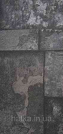 Шпалери вінілові на флізеліні AdaWall Roka 1.06х10 під плитку структурні чорні 23106-5 Київ