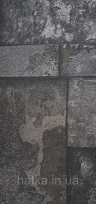 Шпалери вінілові на флізеліні AdaWall Roka 1.06х10 під плитку структурні чорні 23106-5 Київ - фото 2