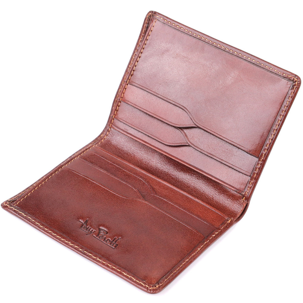 Гаманець для чоловіків з глянсової натуральної шкіри Tony Perotti 20897_1 (3549 moro) Коричневий Київ - фото 5