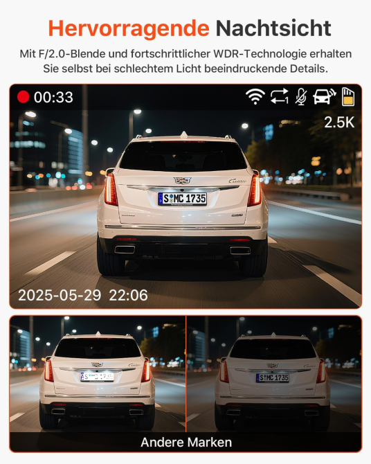 Видеорегистратор Bestsee M22PRO 3 камеры 2.5K+1080P+1080P, 64 ГБ, WDR, Wi-Fi, G-сенсор, парковка 24/7 Киев - изображение 4