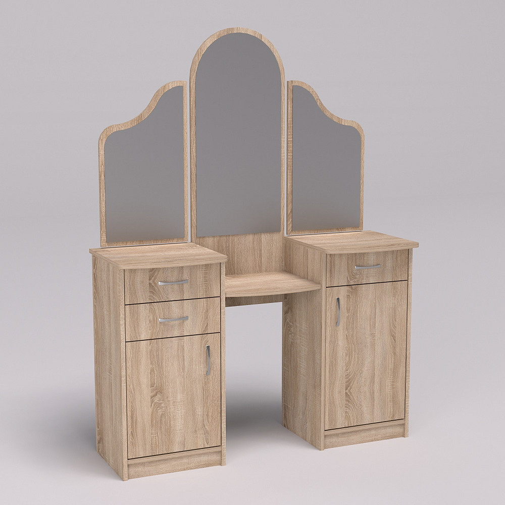 Стол туалетный Трюмо Диана, Дуб Сонома, 1200/420/1630 Львов - изображение 2