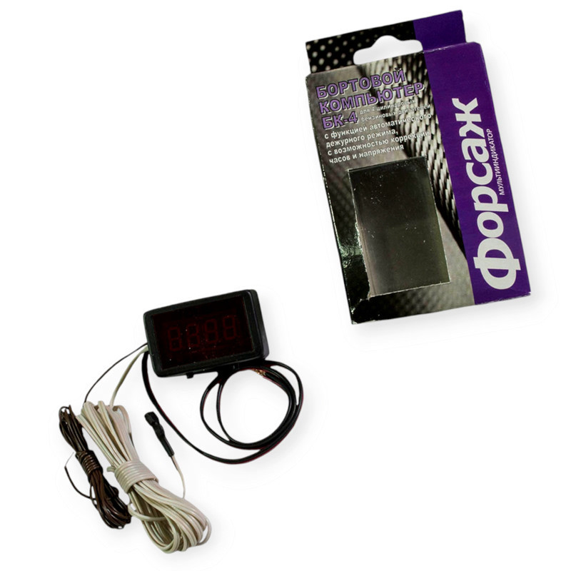 Вольтметр-тахометр-термометр-часы с дисплеем и проводом 12В Мукачево - изображение 1