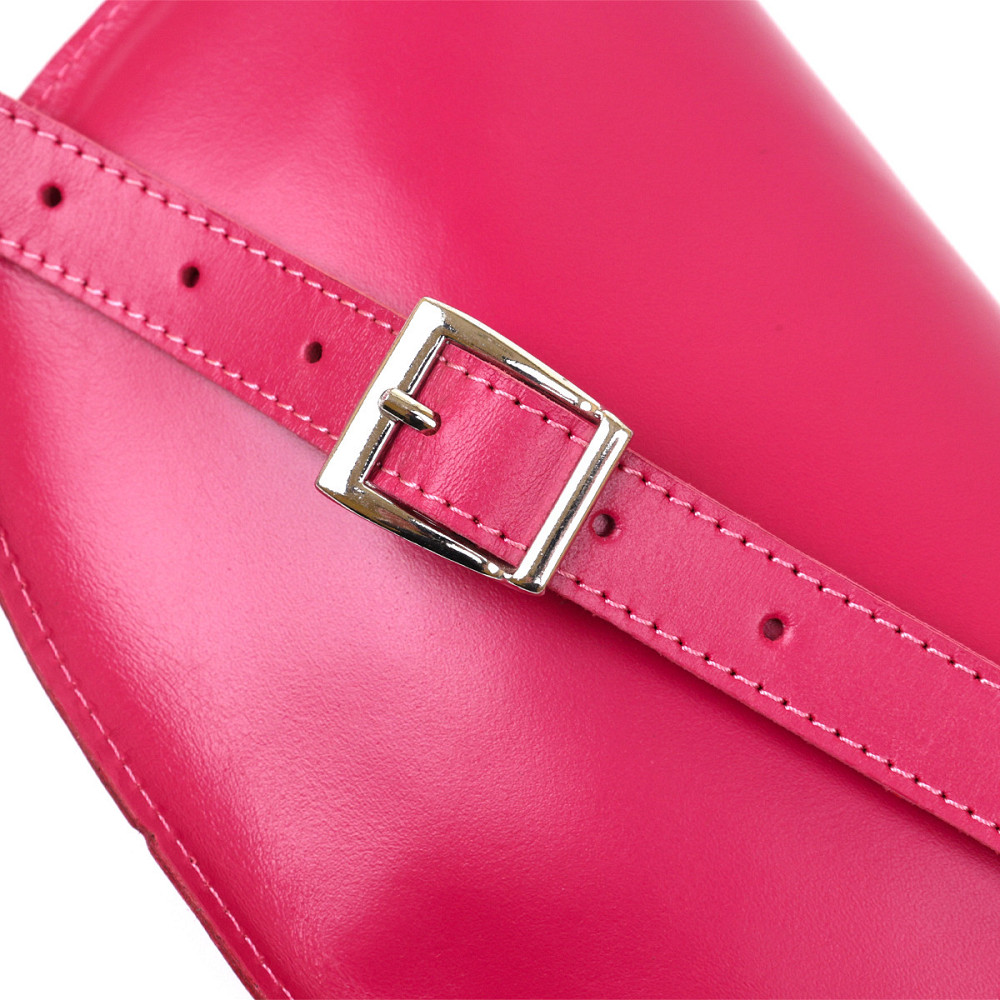 Модная женская бананка из натуральной кожи Shvigel 16392 Малиновый Киев - изображение 6