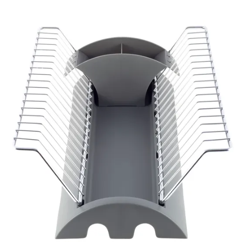 Сушарка для посуду 41,5*25,5*11,5см з піддоном хромована сталь сірий 0769A KAMILLE Житомир - фото 4