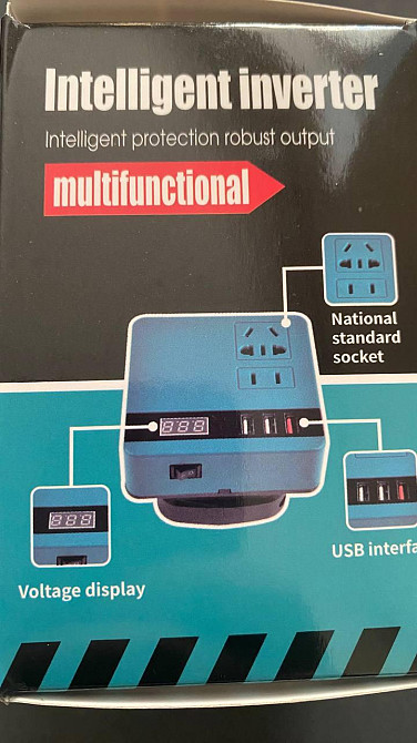 Акумуляторний інвертор напруги (без акумулятора) DC 18-21V to 220V 120W (300W пік.) Одеса - фото 3