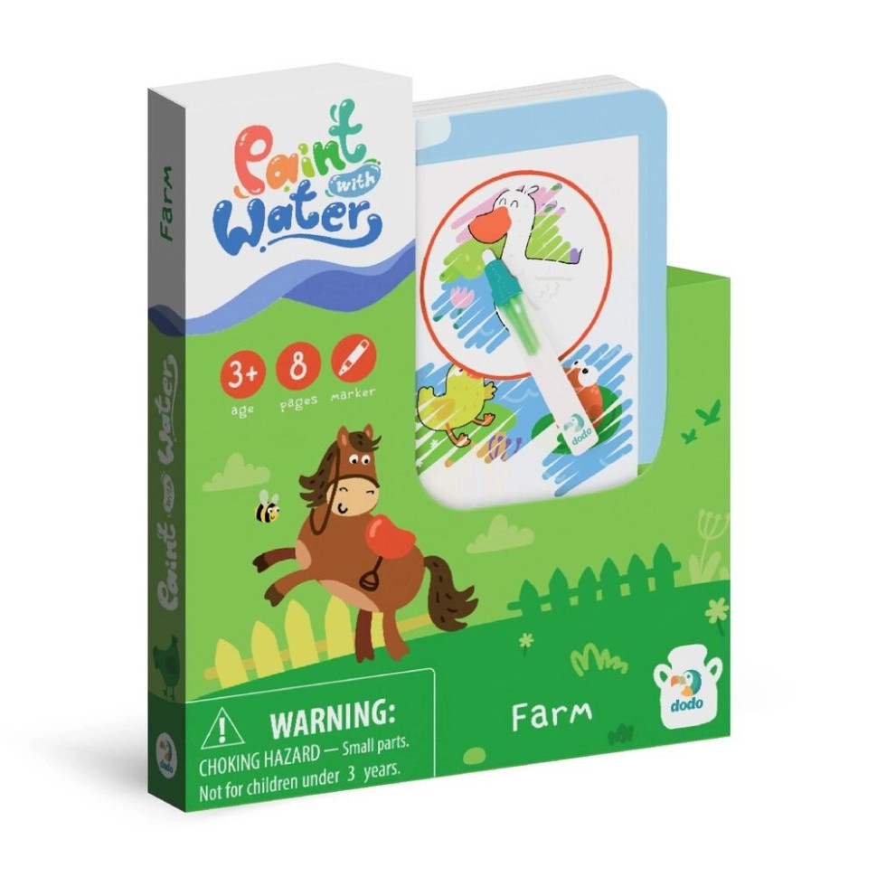 Набір водних розмальовок "Ферма" 300311 з маркером для води Вінниця - фото 1