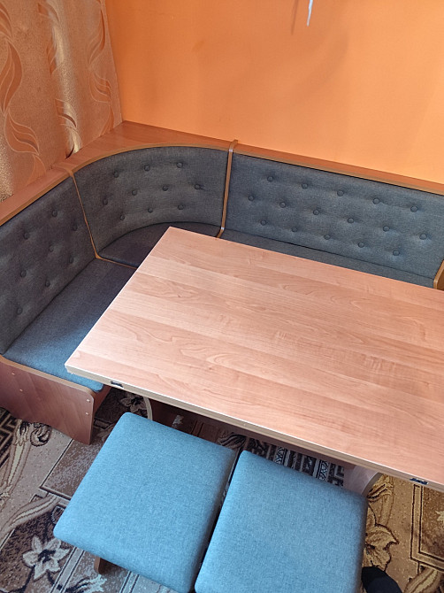 М'який кухонний куточок Сімейний - Вільха (Куток+стіл+2 табуретки) 114 см х 154 см Львів - фото 4