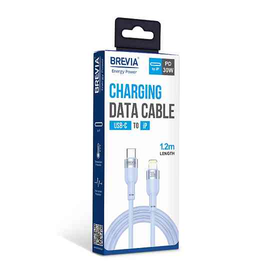 Кабель Brevia Type-C to Lightning 30W 1,2м, синій box (52120UCLC1) Львів