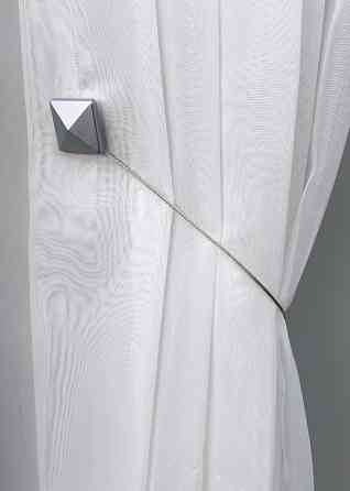 Магниты для штор и гардин Квадрат набор 2 шт Серебристый (81-134) Киев