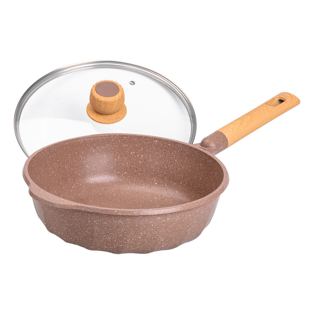 Сотейник алюмінієвий 4,3 л з антипригарним покриттям Ø 28 см бежевий Київ - фото 4