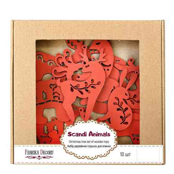 Набір ялинкових прикрас "Казкові звірятка етно" FDZ-532-4, 10 шт Вінниця