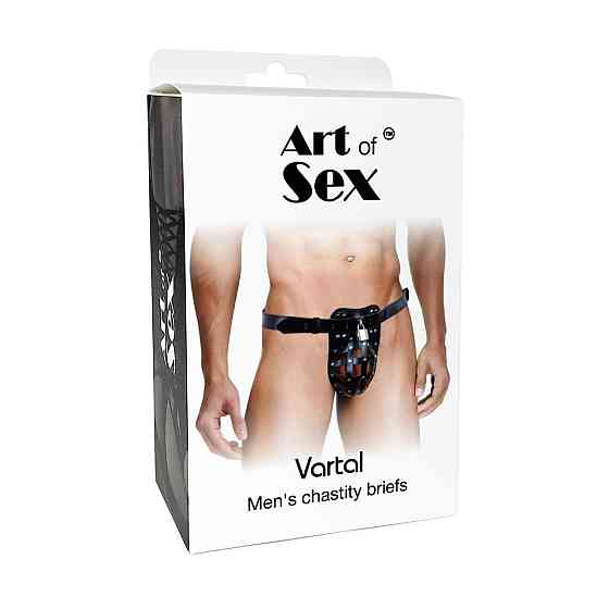 Чоловічий пояс вірності Art of Sex – Vartal, натуральна шкіра Sex Aura Київ
