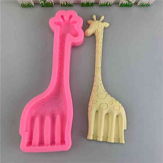 Молд силиконовый Жираф 46 на 120 мм розовый Киев