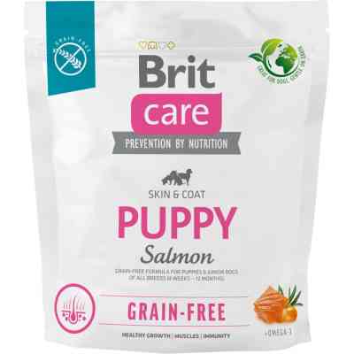 Сухий корм для собак Brit Care Dog Grain-free Puppy з лососем 1 кг (8595602558827) Вінниця
