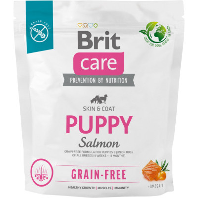 Сухий корм для собак Brit Care Dog Grain-free Puppy з лососем 1 кг (8595602558827) Вінниця - фото 1