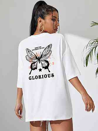 Футболка женская с принтом  48 Белая 2664085831 Днепр