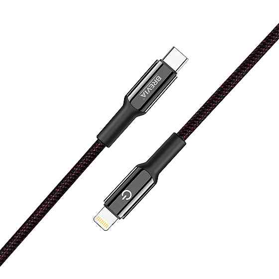 Кабель Brevia Type-C to Lightning 30W 1,2м, чорний box (54120BCLC1) Львів