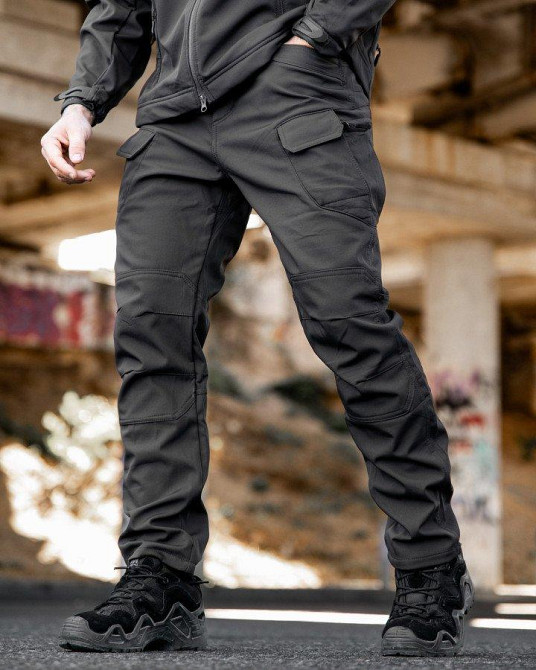 Міські тактичні штани MAXIMUS софтшел darck grey ПП7987 Одеса - фото 7