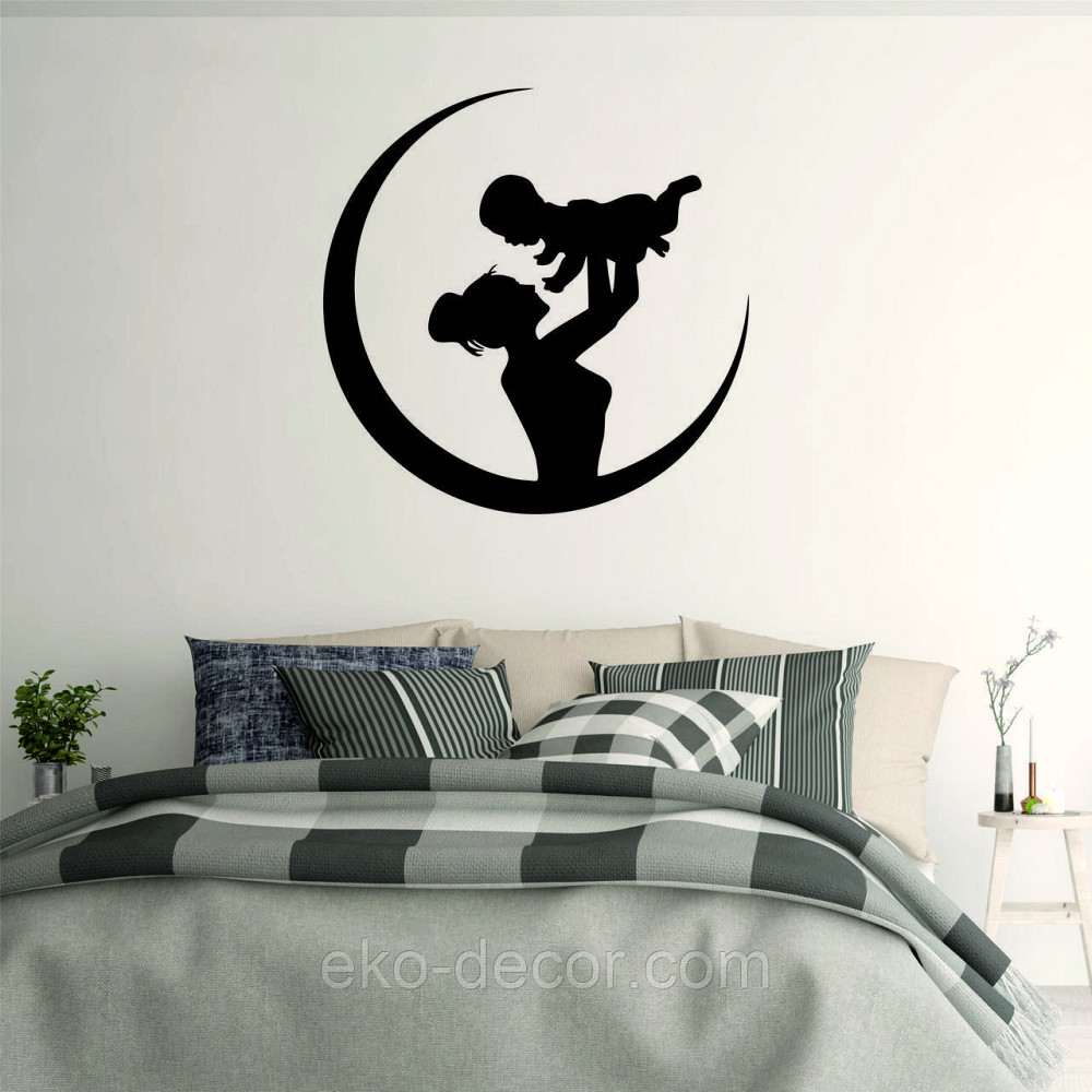 Декоративное настенное Панно «Мать и дитя», Декор на стену 70*70 см, Черный Киев - изображение 5