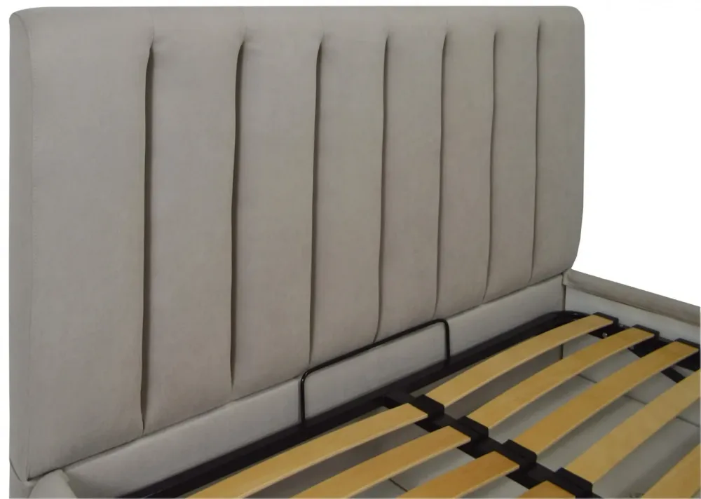 Ліжко Двоспальне Sanam Comfort 160 х 190 см Fibril 06 З підйомним механізмом та нішою для білизни Сірий Київ - фото 3