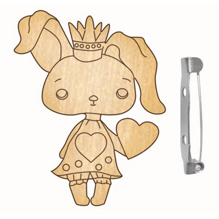 Заготовка броши для раскрашивания 