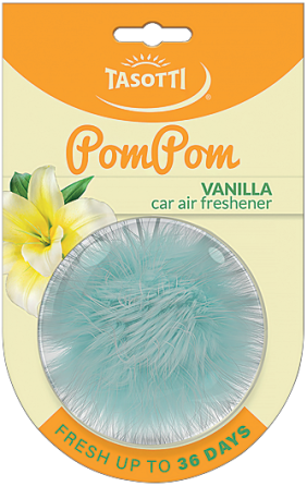 Ароматизатор для авто кульки "POM POM" Vanilla (Ваніль) Tasotti Київ