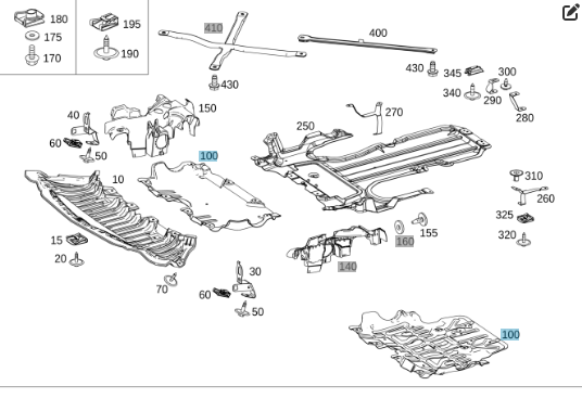 Mercedes-Benz  A2055240200 Новий захист двигуна 4-MATIC C-Class W205 GLC X253 E-class W213 E-class Coupe C238 CLS C257 E-class S213 S205 C-Class Coupe Одеса - фото 3
