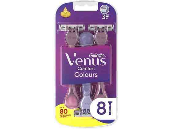Бритва одноразова 3леза 8шт для гоління Comfort Colours Одноразові ТМ VENUS Київ