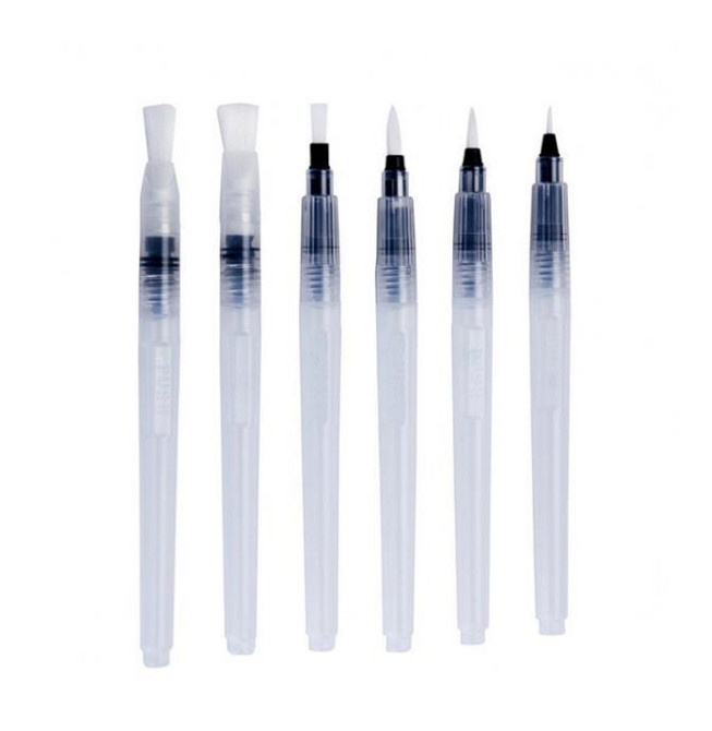 Набор кисточек для воды 6 штук в упаковке  для рисования, профессиональные кисти Aquash Water Brush Каменец-Подольский - изображение 3