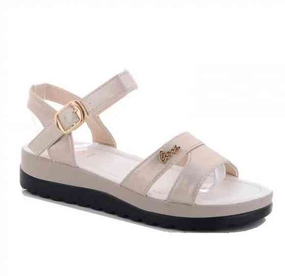 .Женские Сандалии Босоножки на Танкетке Платформе Бежевые Летние (размеры: 38) Днепр