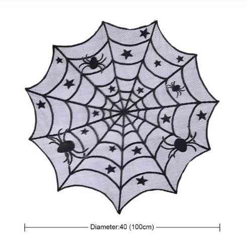 Скатерть Хэллоуин Паутина 100 см черный Киев