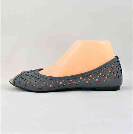 .Жінні Літні Балетки з відкритим Носиком Сірі Мокасини Туфлі (розміри: 36,37,38,39) — 05-3 Дніпро