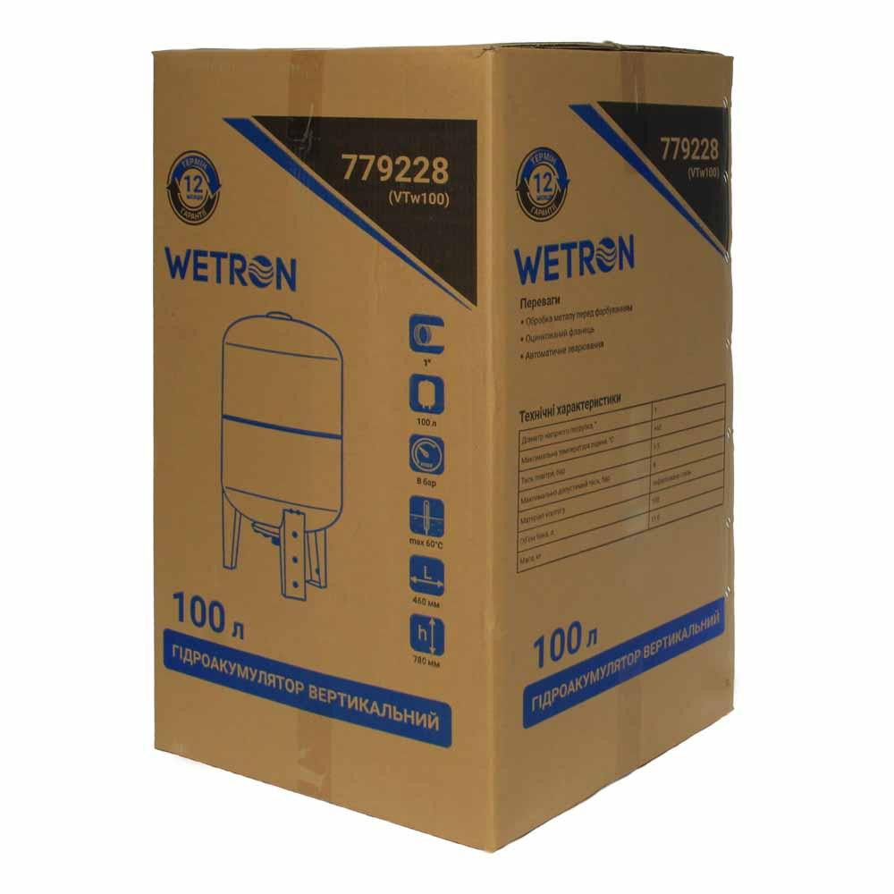 Гідроакумулятор вертикальний 100л WETRON (779228) Рівне - фото 6