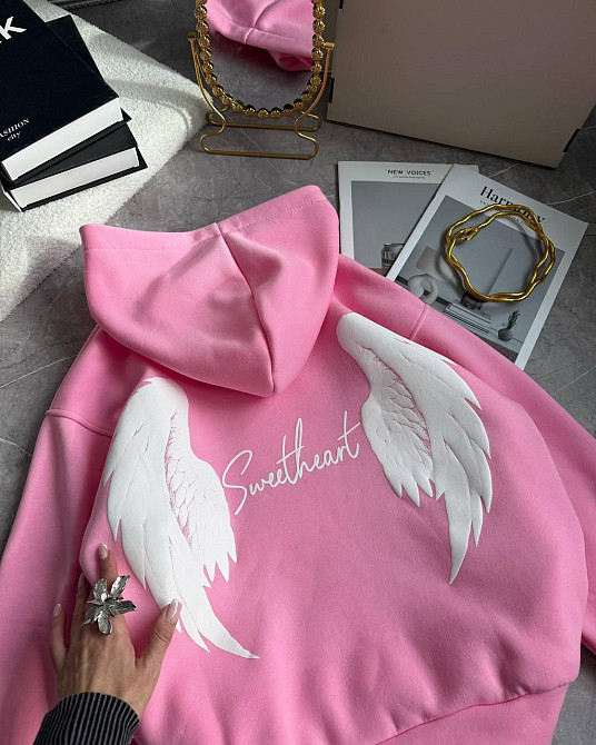 Женская теплая стильная оверсайз худая трехнитка на флисе Одесса - изображение 6