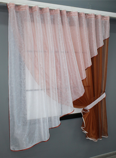 Кухонный комплект VR-Textil № 001к терракотовый с белым 280х170 см (52-0756) Киев - изображение 2