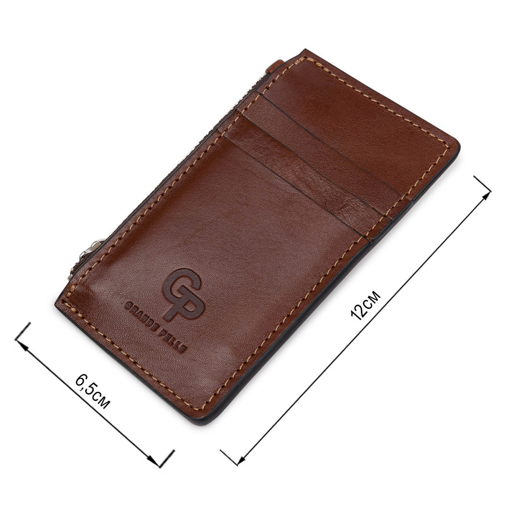 Кожаный мужской картхолдер GRANDE PELLE 11400 Коричневый Киев - изображение 3